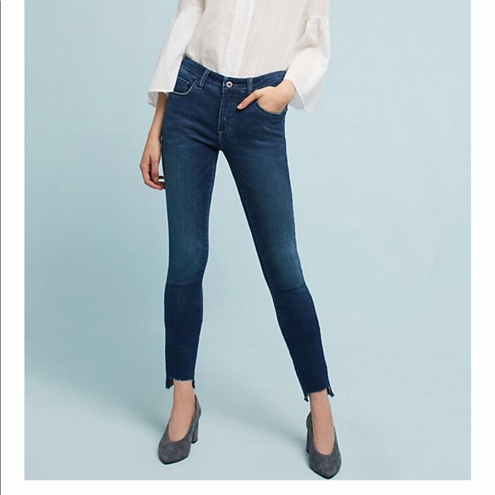 Anthropologie Mid-Rise, Step Hem, Skinny Jeans